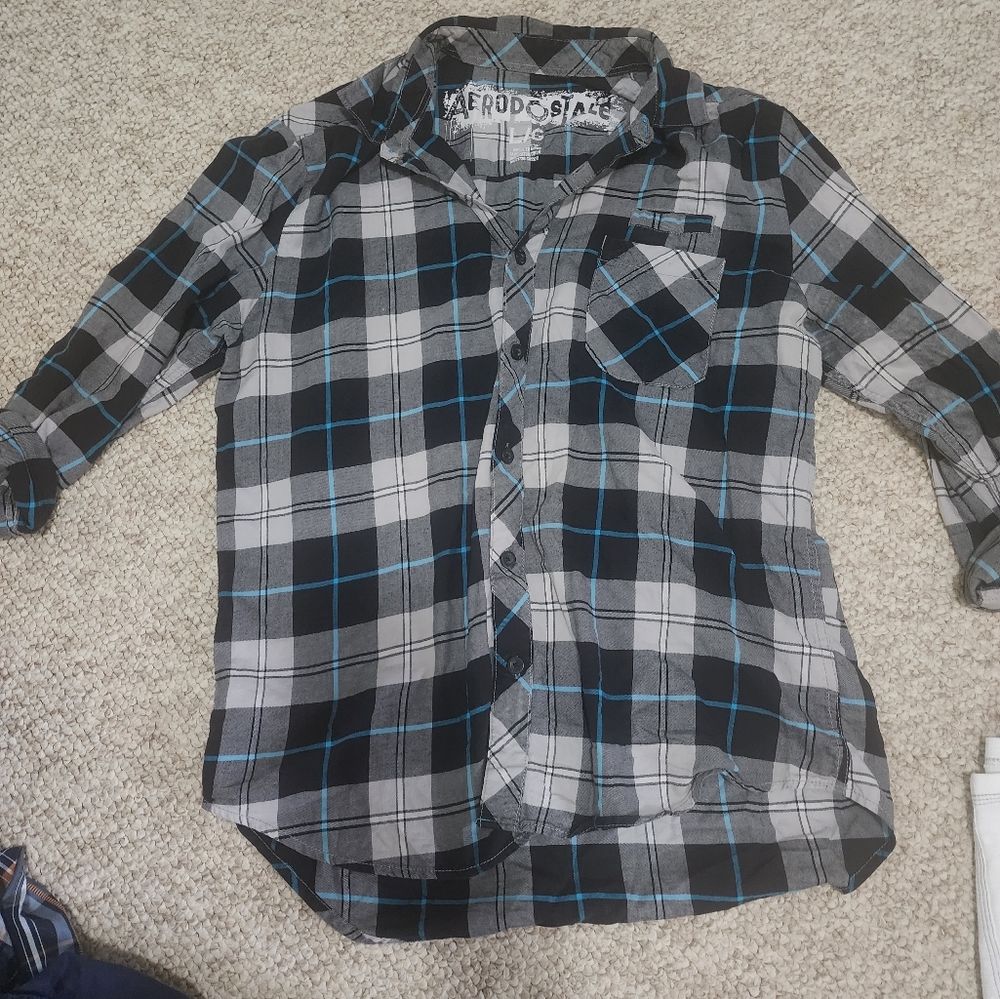 Aeropostale plaid button down size large